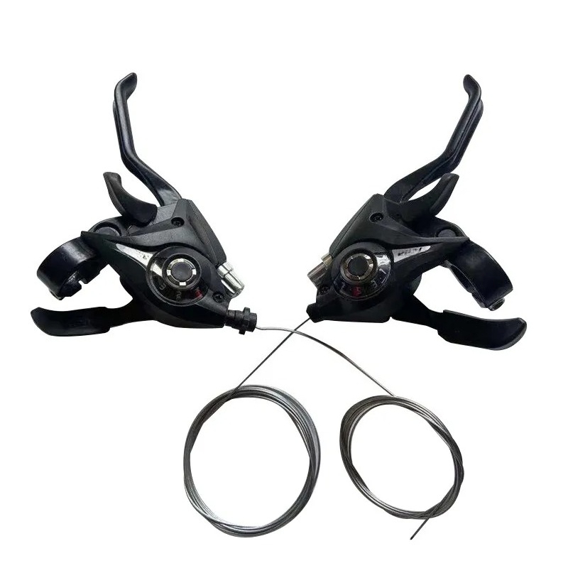 Mountain Biking In The Uk - Voor Shimano ST-EF51 GEAR Schakelset 3x7
