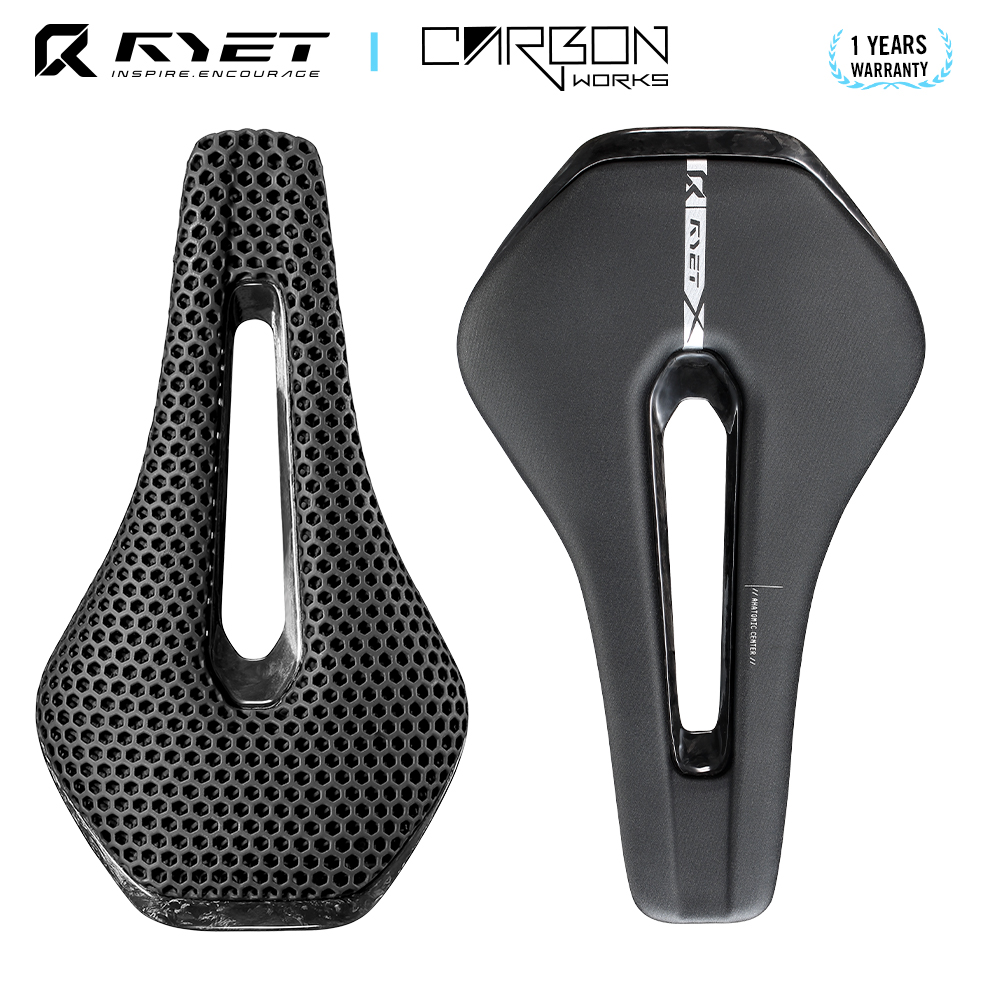 Mtb Saddle Lightweight - RYET 3D-geprint volledig carbon fietszadel, 135/145/155mm
