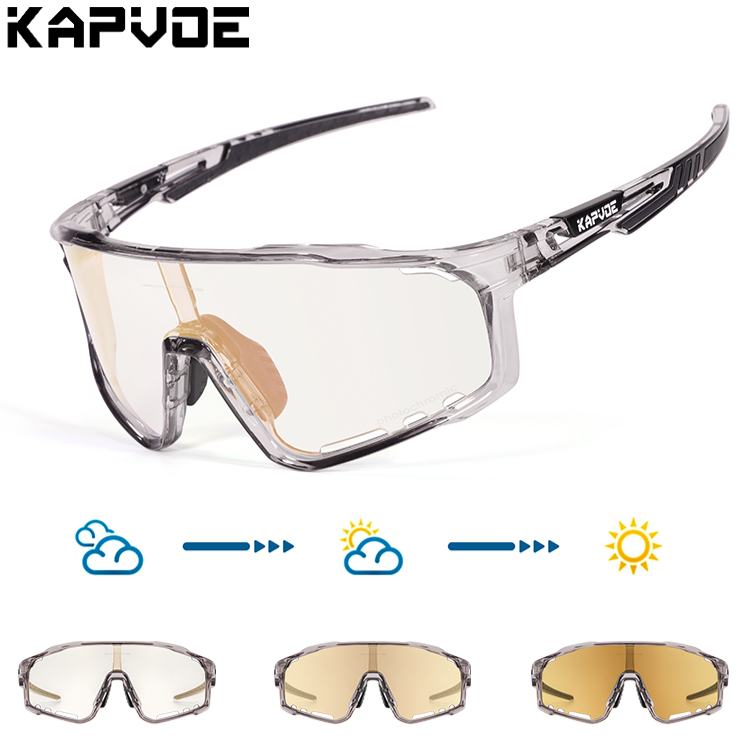 Mountain Biking Sport - Kapvoe Kleur Meekleurende Fietsbril MTB Zonnebril