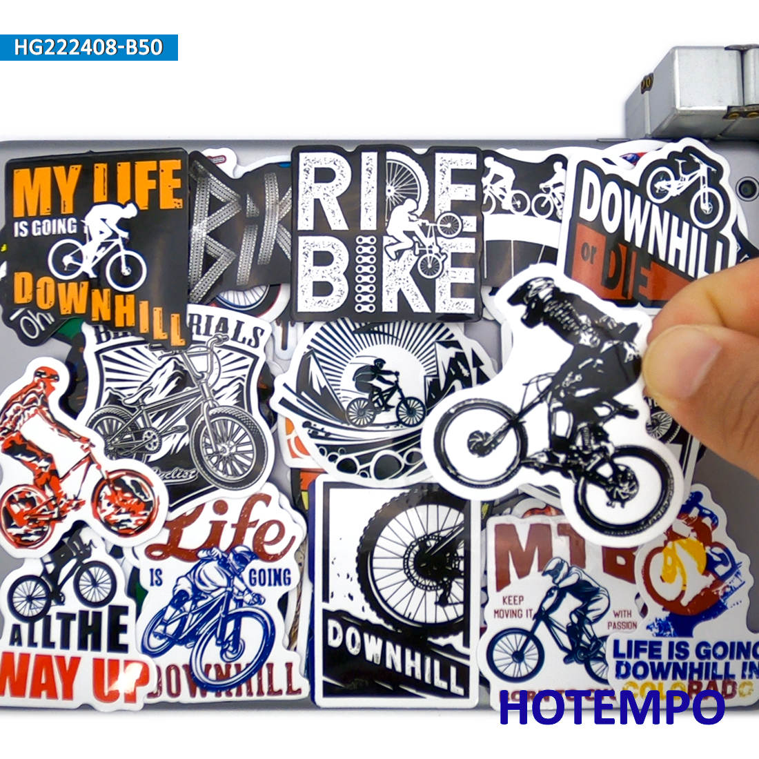 Mountain Biking Sport - 50 Stuks, Mountainbike rijden, Afdaling avontuur,