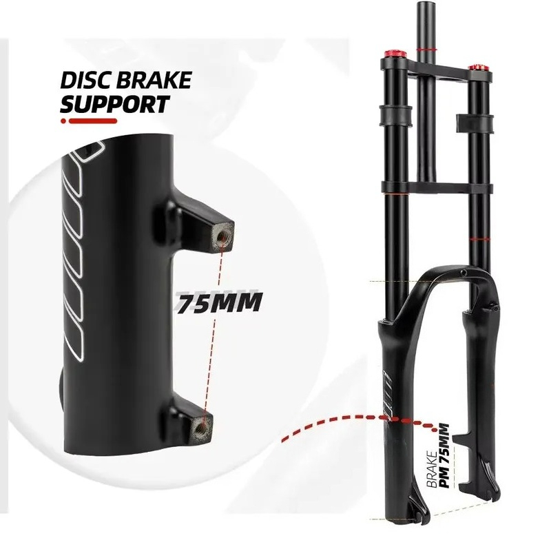 Mtb Fork Air - 20x4.0 Fiets Luchtvering Voorvork 135mm Spacing