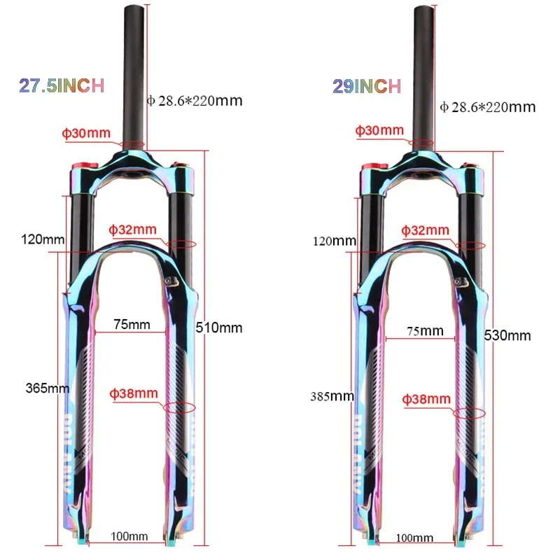 Regenboog 27.5/29er Suspension - Mtb Fork Air recensie en prijs