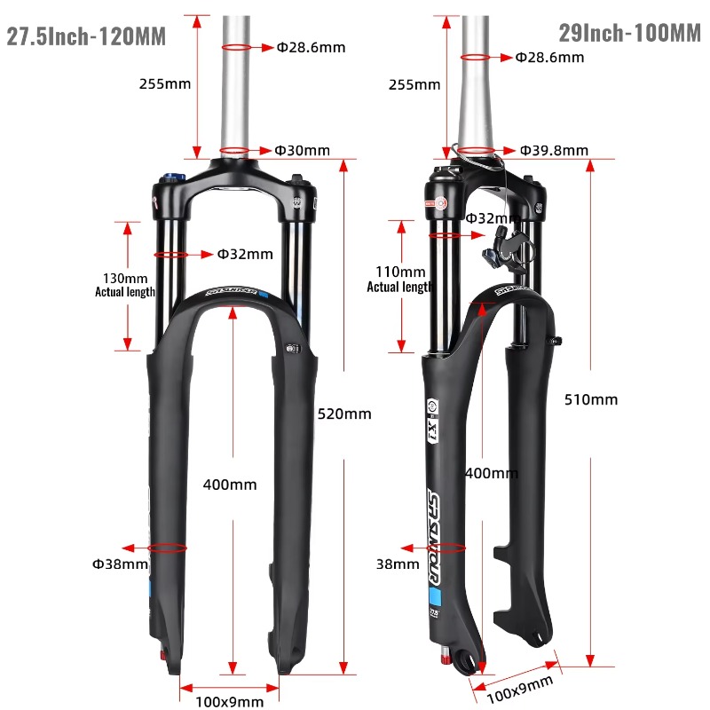 SR SUNTOUR X1 MTB luchtveringv - Mtb Fork Air recensie en prijs
