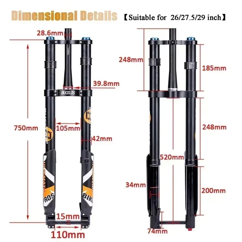 BUCKLOS Omgekeerde Luchtvering - Mtb Fork Air recensie en prijs