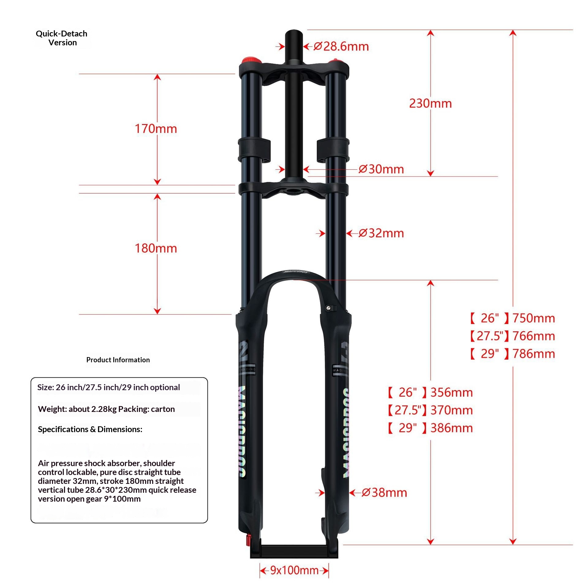 Magnesium Aluminium Remote Loc - Mtb Fork Air recensie en prijs
