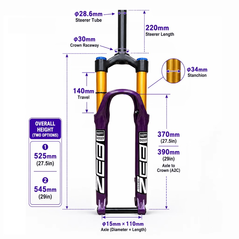 27,5/29 inch MTB luchtveringvo - Mtb Fork Air recensie en prijs